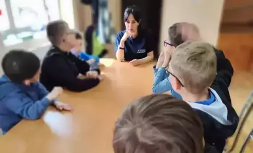 Spotkanie ze strażnikem gminnym w świetlicy