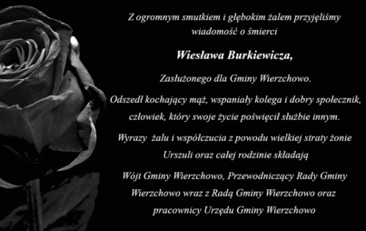 Zdjęcie do Kondolencje z powodu śmierci Wiesława Burkiewicza