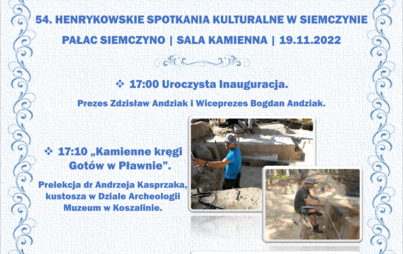 Zdjęcie do Zaproszenie na 54. Henrykowskie Spotkania Kulturalne w Siemczynie - 19.11.2022r